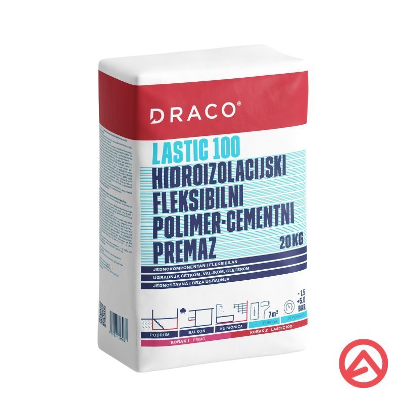 DRACO LASTIC 100 - hidroizolacijski fleksibilni polimer-cementni premaz Cijena