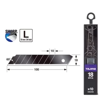 Tajima Nožići za skalpel crni CB50RB 18mm (10kom) Cijena Akcija